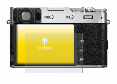 Immagine del dispositivo Fujifilm X100V con un'ampia varietà di protezioni per lo schermo.