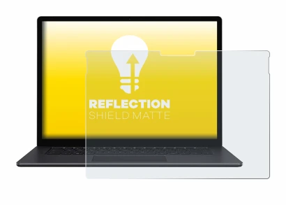 Immagine del dispositivo Microsoft Surface Book 3 15" con un'ampia varietà di protezioni per lo schermo.