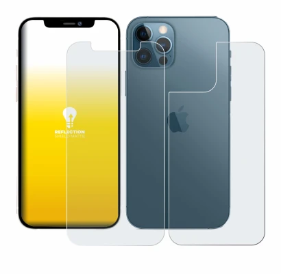Immagine del dispositivo Apple iPhone 12 Pro (Fronte+Retro) con un'ampia varietà di protezioni per lo schermo.