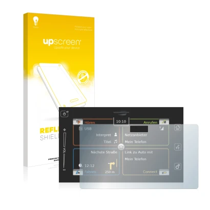 Parte frontale di una confezione del prodotto con il logo del marchio upscreen. Accanto è raffigurato il dispositivo Bosch Suz