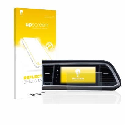 Parte frontale di una confezione del prodotto con il logo del marchio upscreen. Accanto è raffigurato il dispositivo Seat Atec