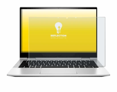 Immagine del dispositivo HP EliteBook x360 830 G8 con un'ampia varietà di protezioni per lo schermo.