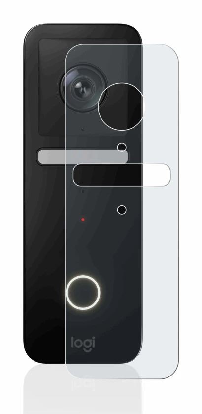 Immagine del dispositivo Logitech Circle View Doorbell con un'ampia varietà di protezioni per lo schermo.