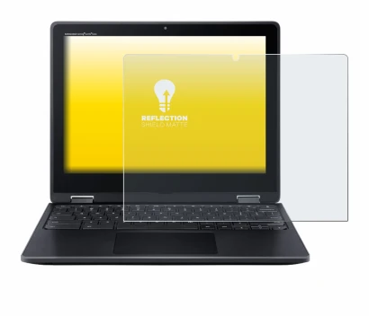 Immagine del dispositivo Acer Chromebook Spin 512 con un'ampia varietà di protezioni per lo schermo.