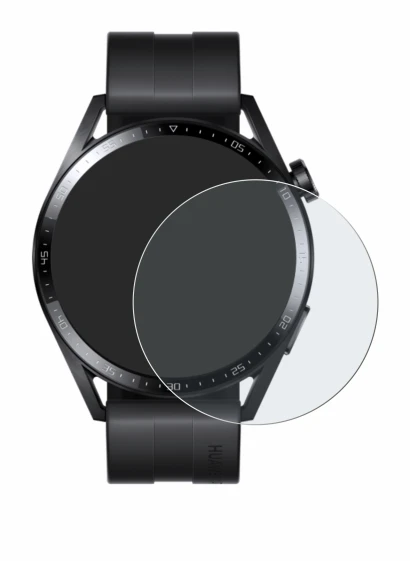 Immagine del dispositivo Huawei Watch GT 3 (46 mm) con un'ampia varietà di protezioni per lo schermo.
