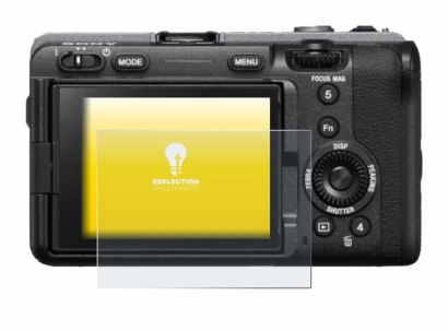 Immagine del dispositivo Sony FX3 con un'ampia varietà di protezioni per lo schermo.