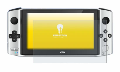 Immagine del dispositivo GPD Win 3 con un'ampia varietà di protezioni per lo schermo.