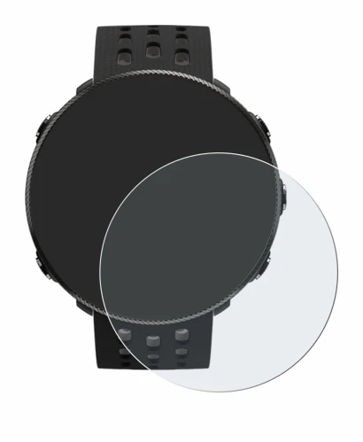 Immagine del dispositivo Polar Vantage M2 con un'ampia varietà di protezioni per lo schermo.