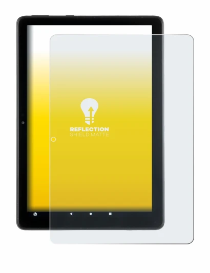 Immagine del dispositivo Amazon Fire HD 10 2021 (11a Gen.) con un'ampia varietà di protezioni per lo schermo.