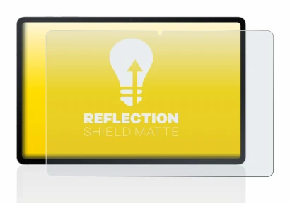 Immagine del dispositivo Samsung Galaxy Tab S7 FE (in formato orizzontale) con un'ampia varietà di protezioni per lo schermo.