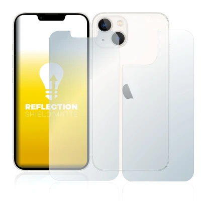Immagine del dispositivo Apple iPhone 13 (Fronte+Retro) con un'ampia varietà di protezioni per lo schermo.
