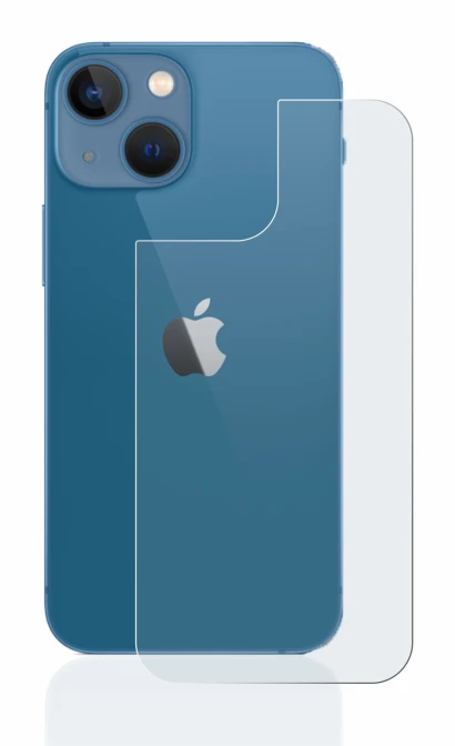 Immagine del dispositivo Apple iPhone 13 mini (Posteriore) con un'ampia varietà di protezioni per lo schermo.