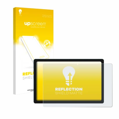 Parte frontale di una confezione del prodotto con il logo del marchio upscreen. Accanto è raffigurato il dispositivo Blackview