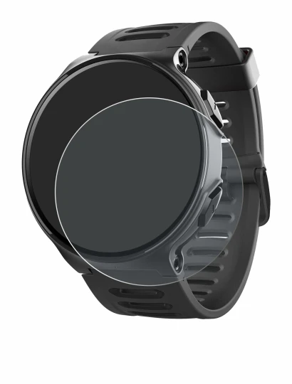 Immagine del dispositivo Kiprun 500 con un'ampia varietà di protezioni per lo schermo.