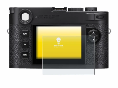 Immagine del dispositivo Leica M11 con un'ampia varietà di protezioni per lo schermo.