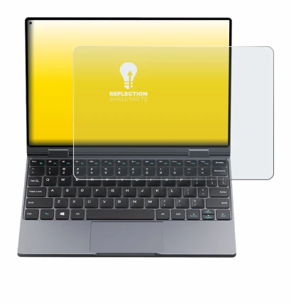 Immagine del dispositivo Chuwi MiniBook X con un'ampia varietà di protezioni per lo schermo.