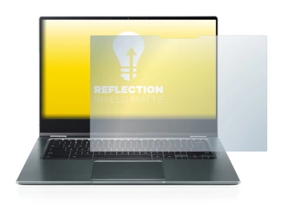 Immagine del dispositivo Acer Chromebook Spin 514 con un'ampia varietà di protezioni per lo schermo.