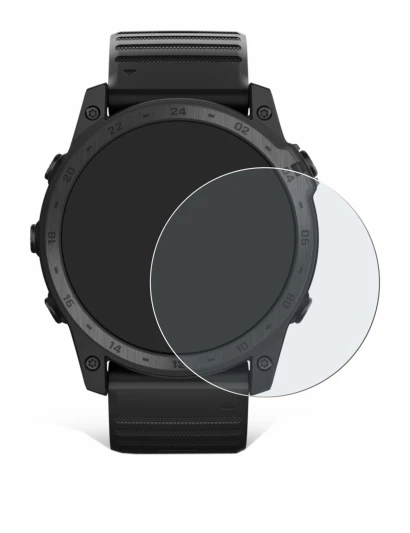 Immagine del dispositivo Garmin Tactix 7 Pro Ballistics con un'ampia varietà di protezioni per lo schermo.