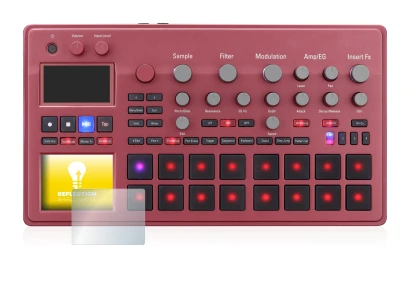 Immagine del dispositivo KORG electribe Sampler con un'ampia varietà di protezioni per lo schermo.