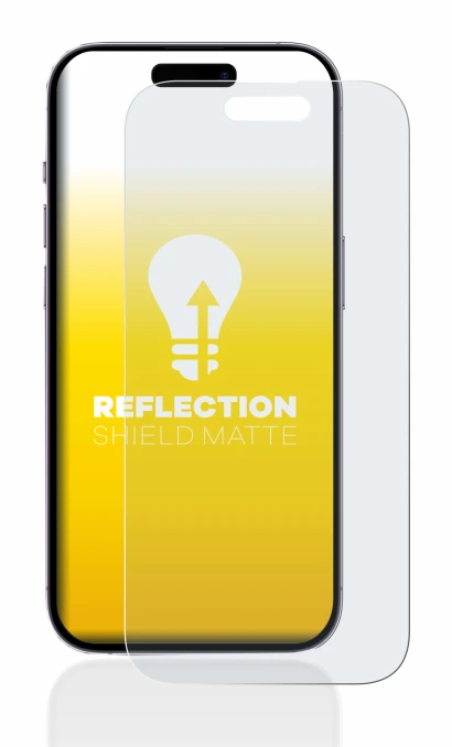 Immagine del dispositivo Apple iPhone 14 Pro con un'ampia varietà di protezioni per lo schermo.