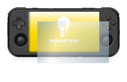Immagine del dispositivo Retroid Pocket 3 con un'ampia varietà di protezioni per lo schermo.