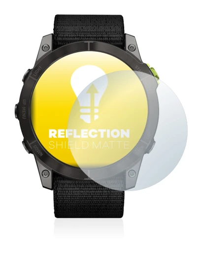 Immagine del dispositivo Garmin Enduro 2 con un'ampia varietà di protezioni per lo schermo.