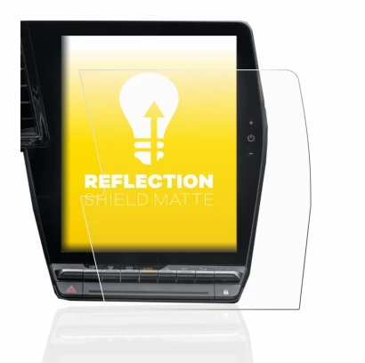 Immagine del dispositivo Renault Megane E-Tech openR Link 12" con un'ampia varietà di protezioni per lo schermo.