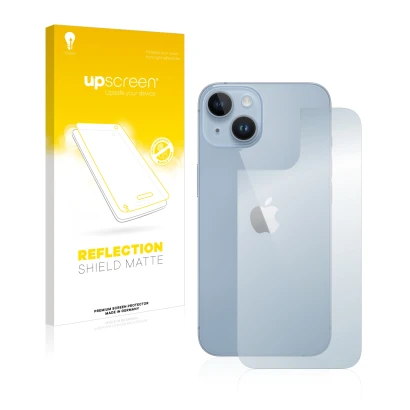 Parte frontale di una confezione del prodotto con il logo del marchio upscreen. Accanto è raffigurato il dispositivo Apple iPh