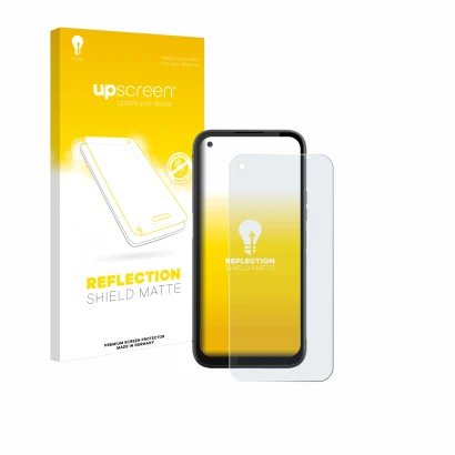 Parte frontale di una confezione del prodotto con il logo del marchio upscreen. Accanto è raffigurato il dispositivo Gigaset G