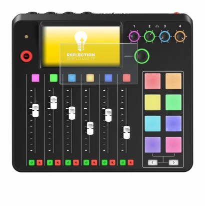 Immagine del dispositivo Rode Rodecaster Pro II con un'ampia varietà di protezioni per lo schermo.