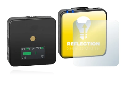 Immagine del dispositivo Rode Wireless GO II con un'ampia varietà di protezioni per lo schermo.