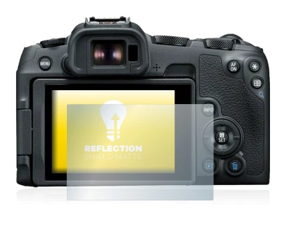 Immagine del dispositivo Canon EOS R8 con un'ampia varietà di protezioni per lo schermo.