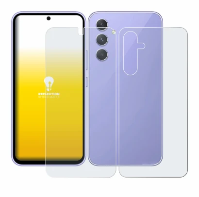 Immagine del dispositivo Samsung Galaxy A54 5G (Fronte+Retro) con un'ampia varietà di protezioni per lo schermo.