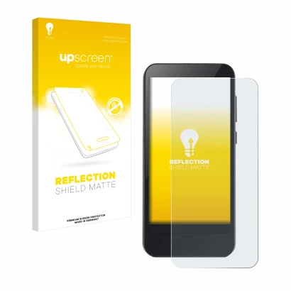 Parte frontale di una confezione del prodotto con il logo del marchio upscreen. Accanto è raffigurato il dispositivo Omnipod 5