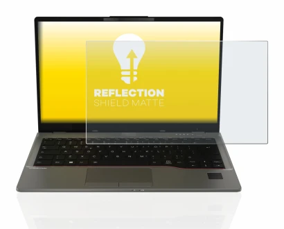 Immagine del dispositivo Fujitsu Lifebook U7412 con un'ampia varietà di protezioni per lo schermo.