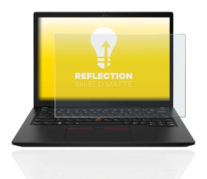 Immagine del dispositivo Lenovo ThinkPad X13 Gen 3 con un'ampia varietà di protezioni per lo schermo.