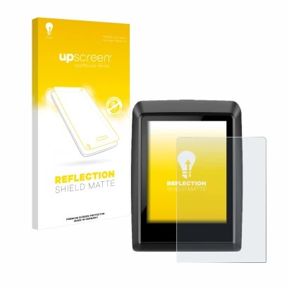 Parte frontale di una confezione del prodotto con il logo del marchio upscreen. Accanto è raffigurato il dispositivo Bosch Kio