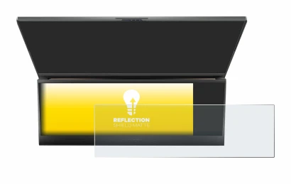 Immagine del dispositivo ASUS ROG Zephyrus Duo 16 2023 (SOLO Touch Bar) con un'ampia varietà di protezioni per lo schermo.