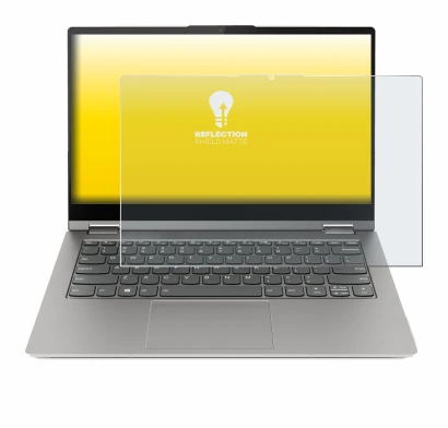Immagine del dispositivo Lenovo ThinkBook 14s Yoga G3 con un'ampia varietà di protezioni per lo schermo.