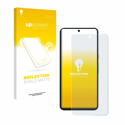 Parte frontale di una confezione del prodotto con il logo del marchio upscreen. Accanto è raffigurato il dispositivo Google Pi