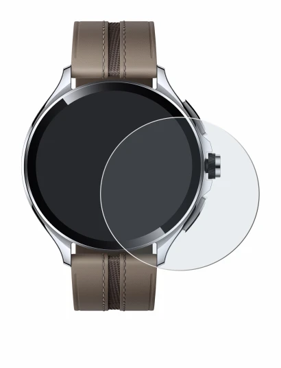 Immagine del dispositivo Xiaomi Watch 2 Pro con un'ampia varietà di protezioni per lo schermo.