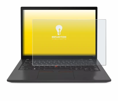 Immagine del dispositivo Lenovo ThinkPad P14s Gen 4 con un'ampia varietà di protezioni per lo schermo.