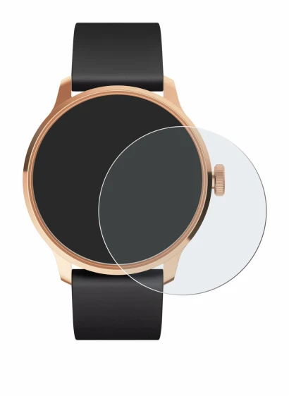 Immagine del dispositivo Withings ScanWatch Light con un'ampia varietà di protezioni per lo schermo.