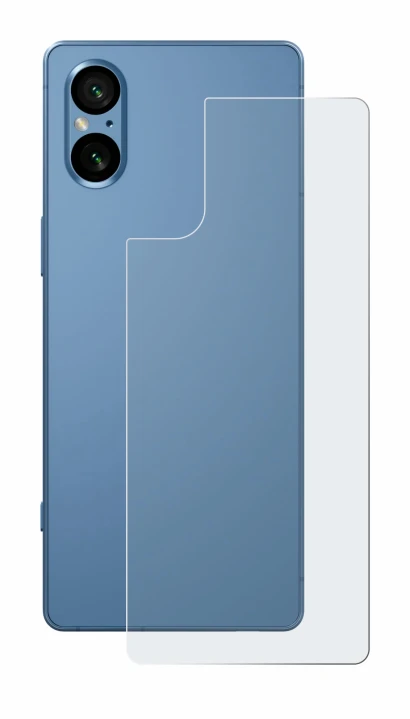 Immagine del dispositivo Sony Xperia 5 V (Posteriore) con un'ampia varietà di protezioni per lo schermo.
