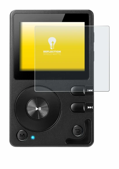 Immagine del dispositivo Hifi Walker H2 con un'ampia varietà di protezioni per lo schermo.