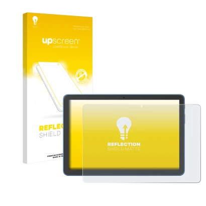 Parte frontale di una confezione del prodotto con il logo del marchio upscreen. Accanto è raffigurato il dispositivo Amazon Fi