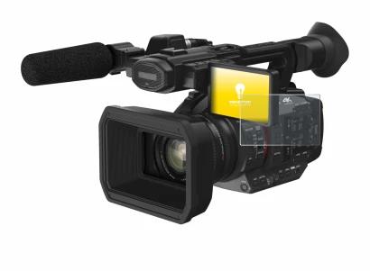 Immagine del dispositivo Panasonic HC-X2 con un'ampia varietà di protezioni per lo schermo.