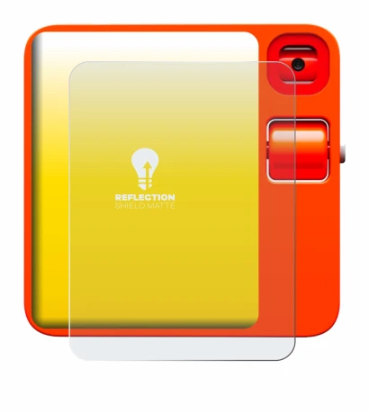 Immagine del dispositivo rabbit r1 con un'ampia varietà di protezioni per lo schermo.