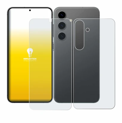 Immagine del dispositivo Samsung Galaxy S24 Plus (Fronte+Retro) con un'ampia varietà di protezioni per lo schermo.