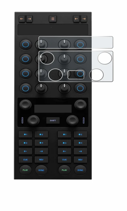 Immagine del dispositivo Native Instruments Traktor Kontrol X1 MK3 con un'ampia varietà di protezioni per lo schermo.
